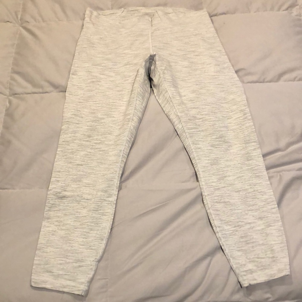Lululemon Grey & White Leggings, size 12